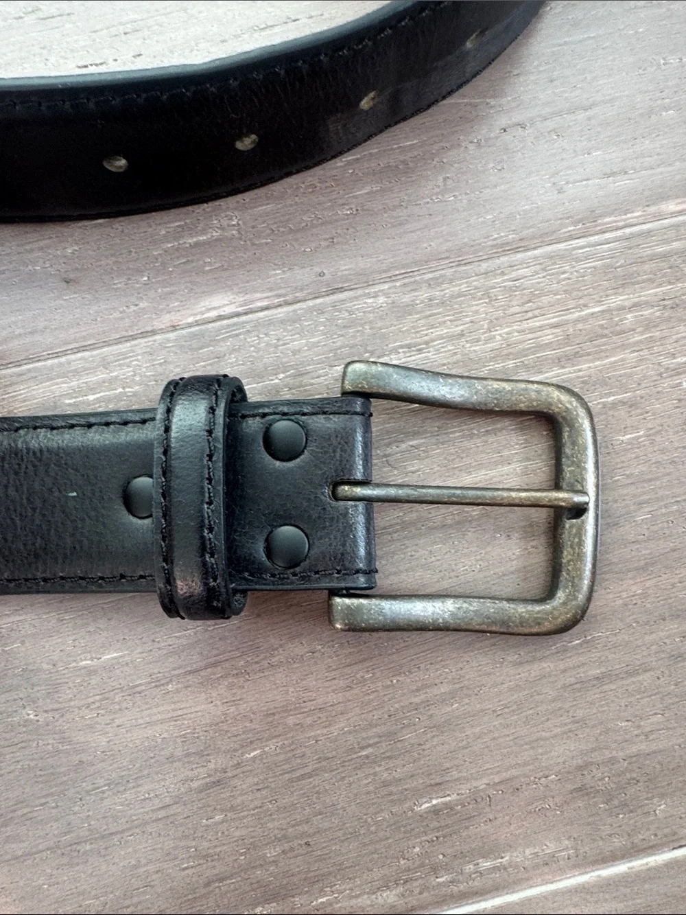 Black genuine leather western rodeo festival classic belt 1.5 inch size 38